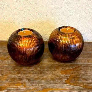 🕯️Copper Colored Ceramic Votive Holders